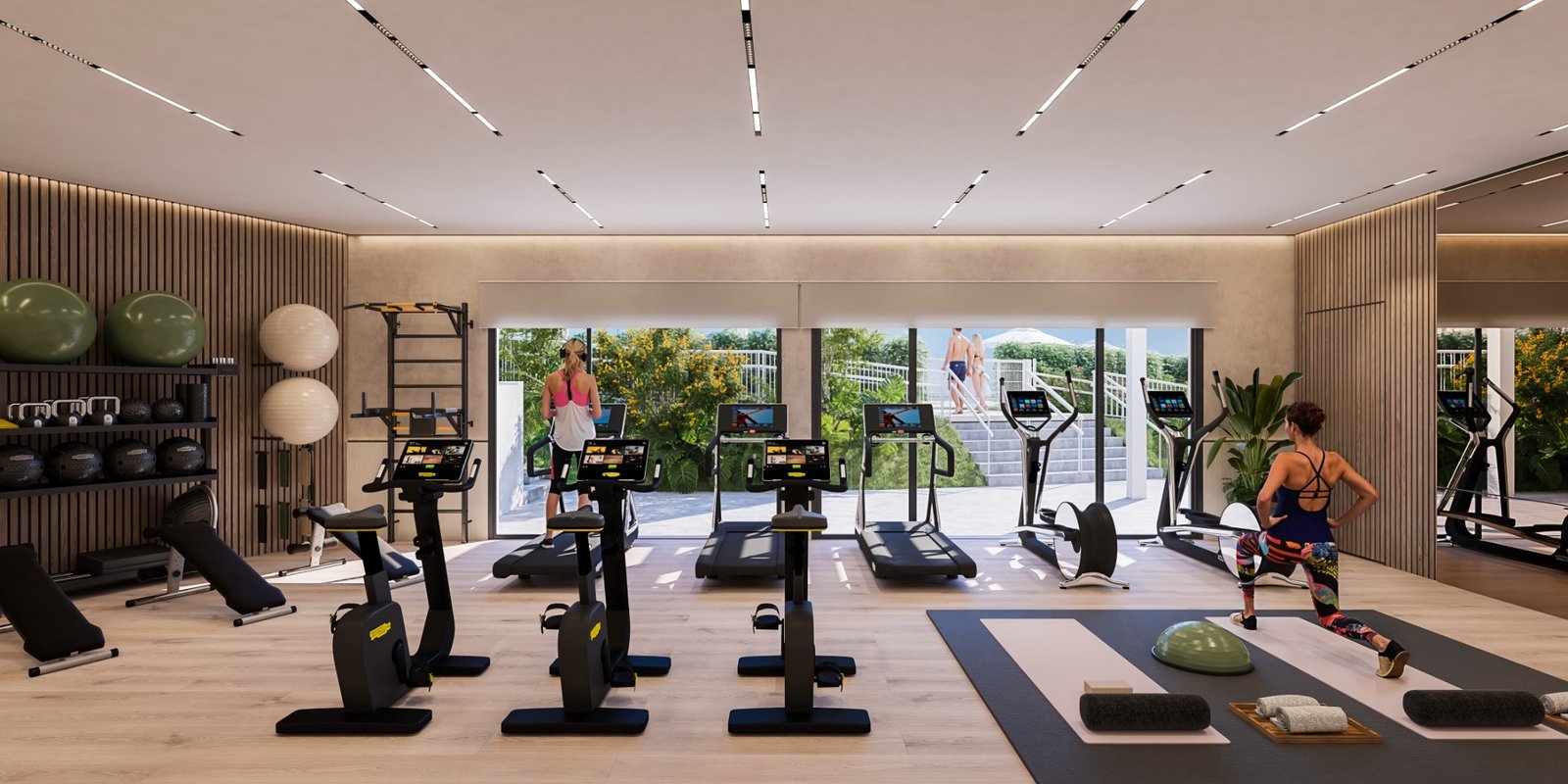 Gimnasio equipado